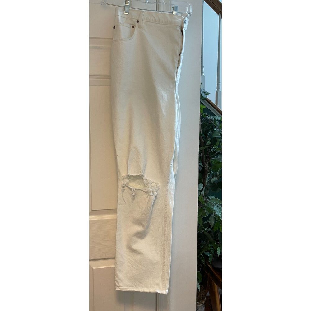 Abercrombie & Fitch White Straight Jeans NWT Ultra High Rise 90s Fit  36